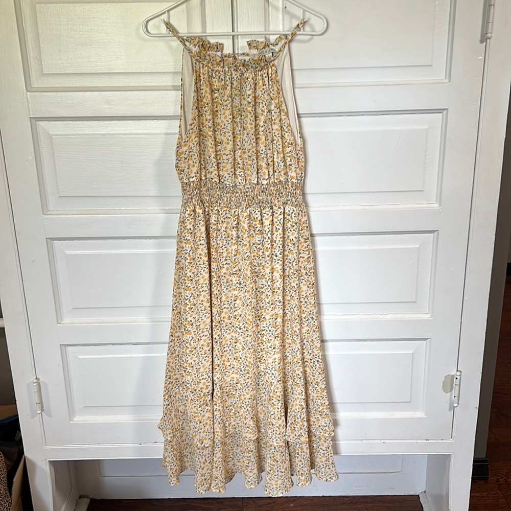 She + Sky yellow floral dress - L